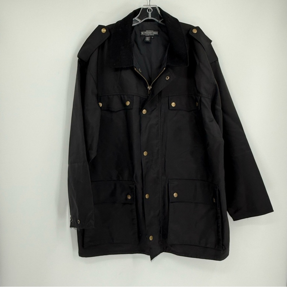 J Peterman Company Utility Jacket Mens Size L Zip/snap Nylon Raincoat Nylon - Picture 3 of 10
